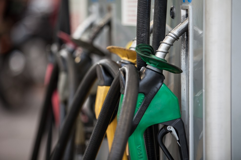 Bombas de gasolina em posto na zona sul de São Paulo (Foto: Marcelo Brandt/G1)