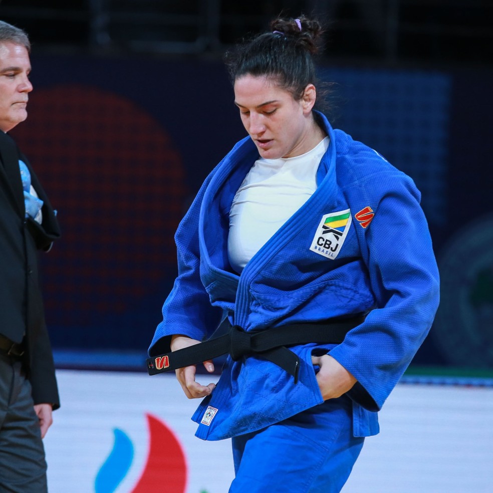 Mayra Aguiar em ação no Masters de judô — Foto: Divulgação CBJ