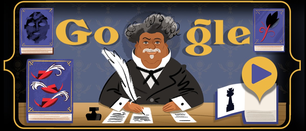 Alexandre Dumas: Google celebra escritor francês com Doodle | Internet – [Blog GigaOutlet]