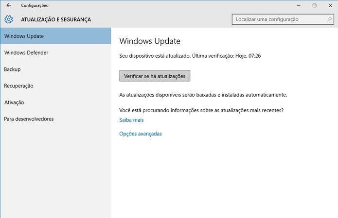 Instale as atualizações pendentes por meio do Windows Update (Foto: Felipe Alencar/TechTudo)