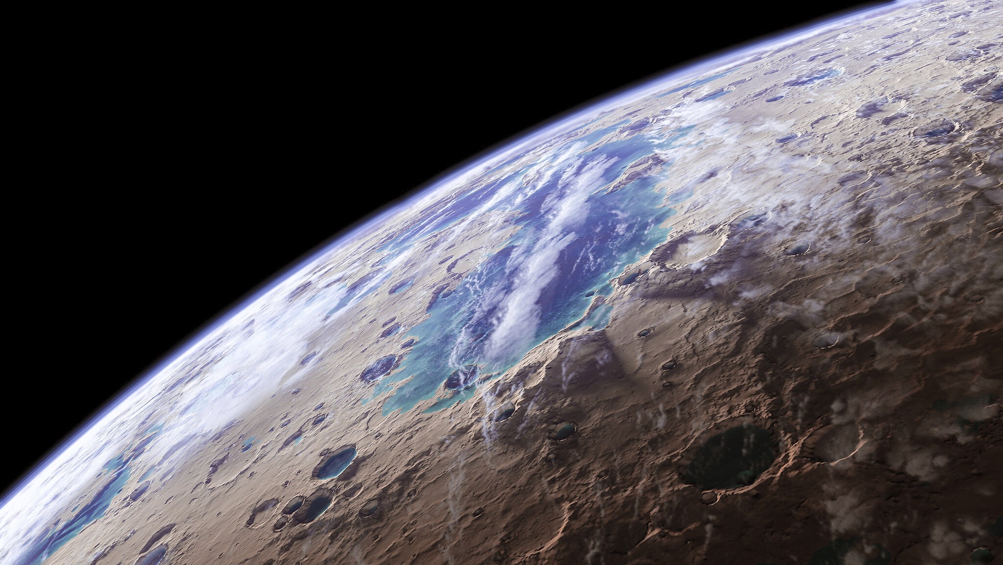 Imagens revelam detalhes nunca antes vistos dos rios de Marte (Foto: NASA JPL GSFC Kevin Gill)