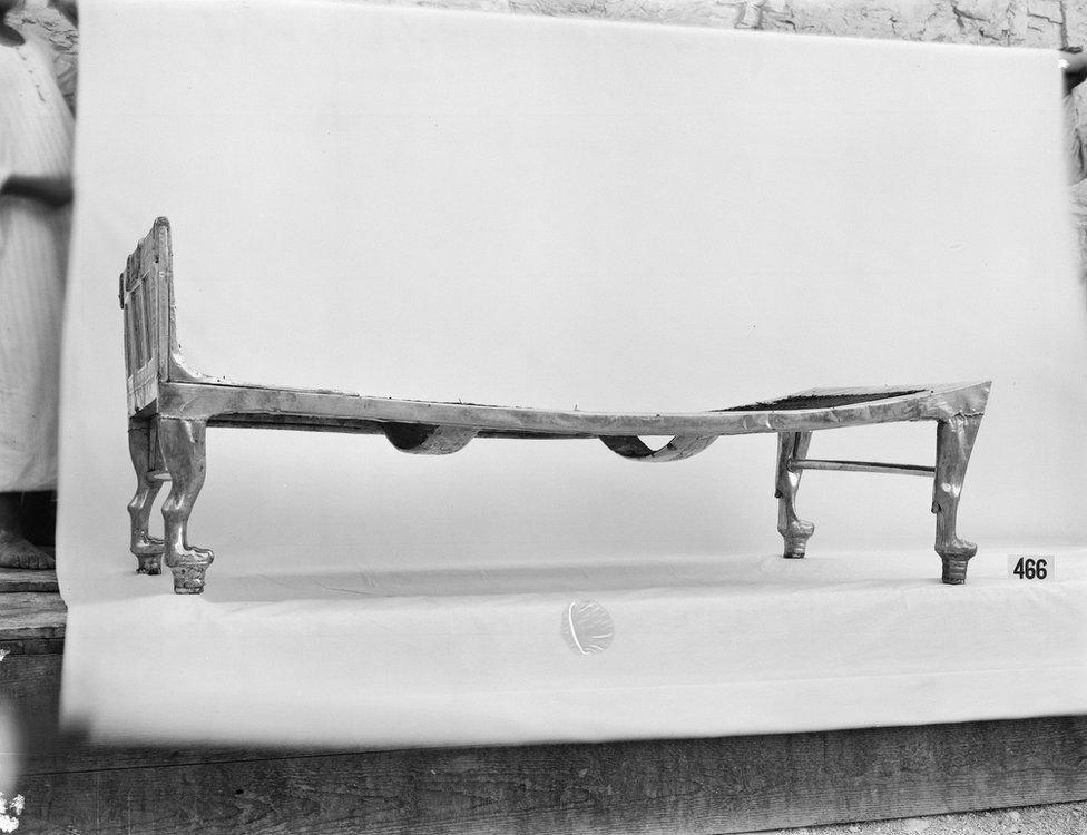 Cama de Tutancâmon (Foto: GRIFFITH INSTITUTE/OXFORD UNIVERSITY)