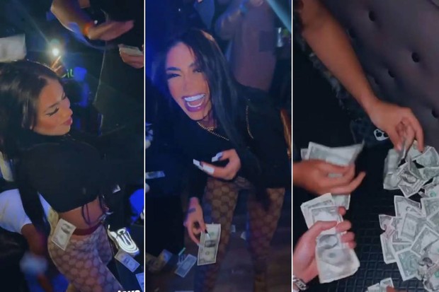 MC Mirella ganha dinheiro ao dançar em balada em Orlando (Foto: Reprodução/Instagram)