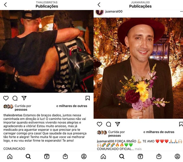 Posts da irmã e do marido de Paulo Gustavo (Foto: Reprodução/Instagram)