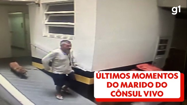 Imagens mostram os últimos momentos do marido do cônsul alemão vivo