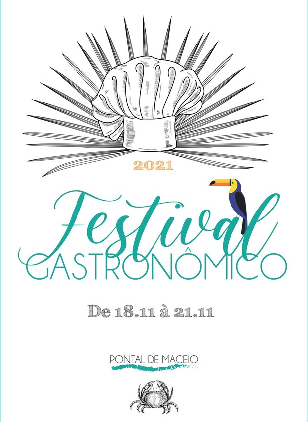 Flyer do Festival Gastronômico Pontal de Maceió  (Foto: Festival Gastronômico Pontal de Maceió / Divulgação)