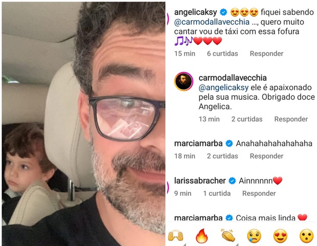 Carmo Dalla Vecchia e Angélica conversam sobre paixão por música Vou de Táxi (Foto: Instagram)