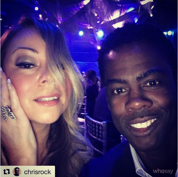 A cantora Mariah Carey e o ator Chris Rock (Foto: Instagram)