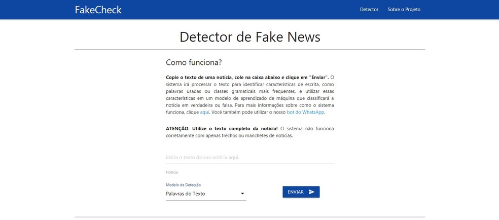 Pesquisadores da USP e UFSCar criaram plataforma capaz de identificar fake news — Foto: Reprodução