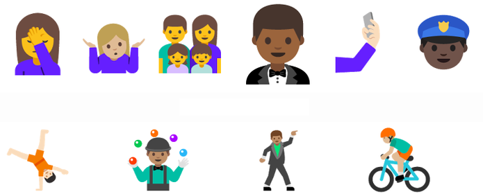 Emojis do Android N (Foto: Divulgação/Google)