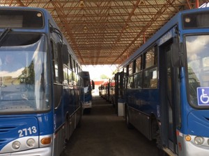 Ônibus ficaram parados no Terminal Central de Boa Vista (Foto: Reprodução)