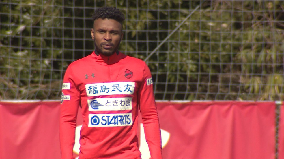 Zagueiro brasileiro Wesley é dos atletas que constroem o Iwaki FC — Foto: Reprodução
