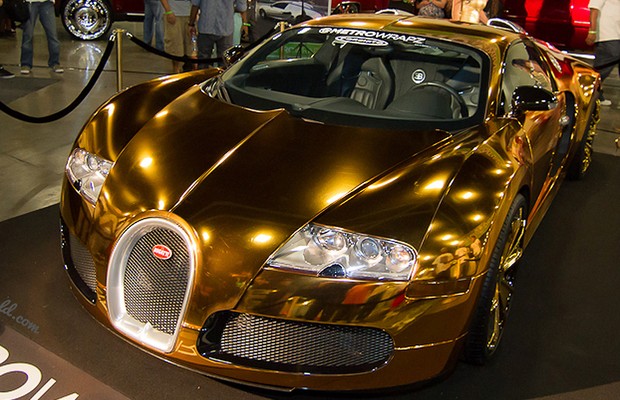Bugatti Veyron dourado (Foto: Divulgação)
