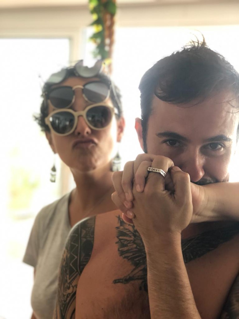 Paulo Vilhena com a sobrinha, Mariana — Foto: Arquivo pessoal