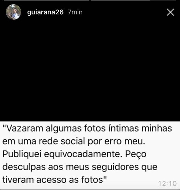 Arana, do Corinthians, pede desculpas após postar fotos íntimas na internet