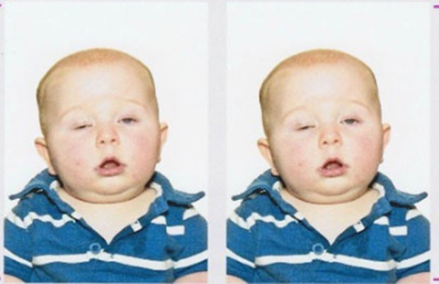 Bebê ficou com cara de bêbado em uma foto tirada para seu passaporte no Canadá (Foto: Reprodução)