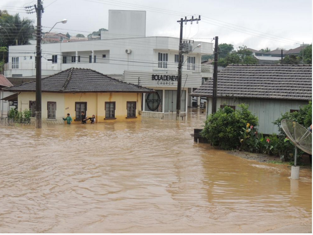 Chuva provoca alamentos em Ituporanga (Foto: Prefeitura de Ituporanga/ Divulgação)