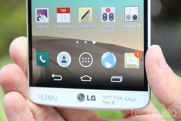 Personalização da LG traz Android com poucas alterações (Foto: Lucas Mendes/TechTudo)