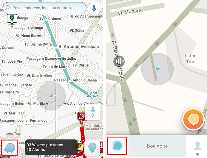 Abra o menu principal do Waze no Android ou iPhone (Foto: Reprodução/Paulo Alves)