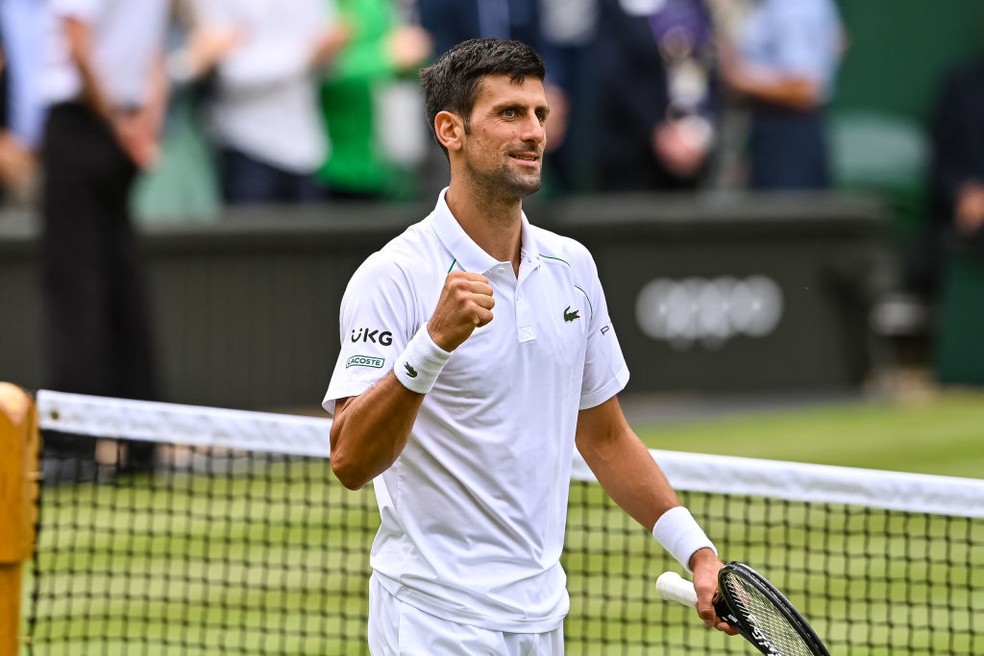 Djokovic está na final de Wimbledon pela sexta vez — Foto: TPN / Getty Images
