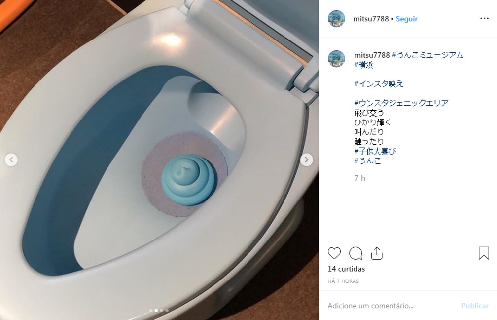Exposição do Museu do Cocô em Yokohama, no Japão. — Foto: Reprodução/Instagram