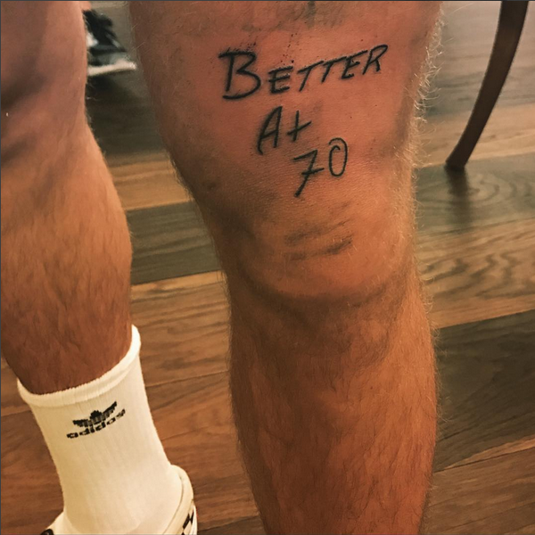 A nova tatuagem do cantor Justin Bieber (Foto: Instagram)
