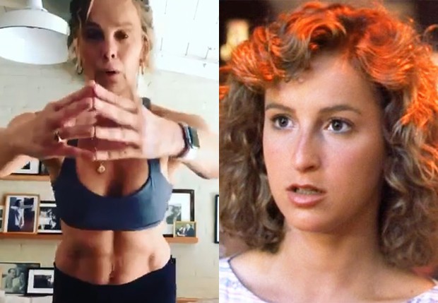 Jennifer Grey atualmente e na época de Dirty Dancing (1987) (Foto: Reprodução e Divulgação)