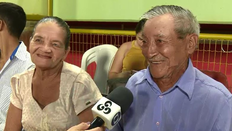 José Silva, de 83 anos, e Luzanira Silva, de 67, foram o casal mais velho a dizer 