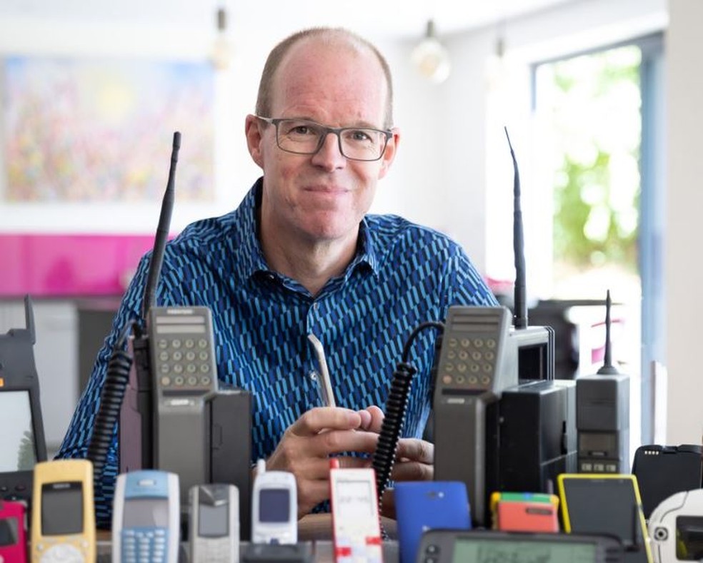 Ben Wood, um dos criadores do Museu do Celular — Foto: Mobile Phone Museum