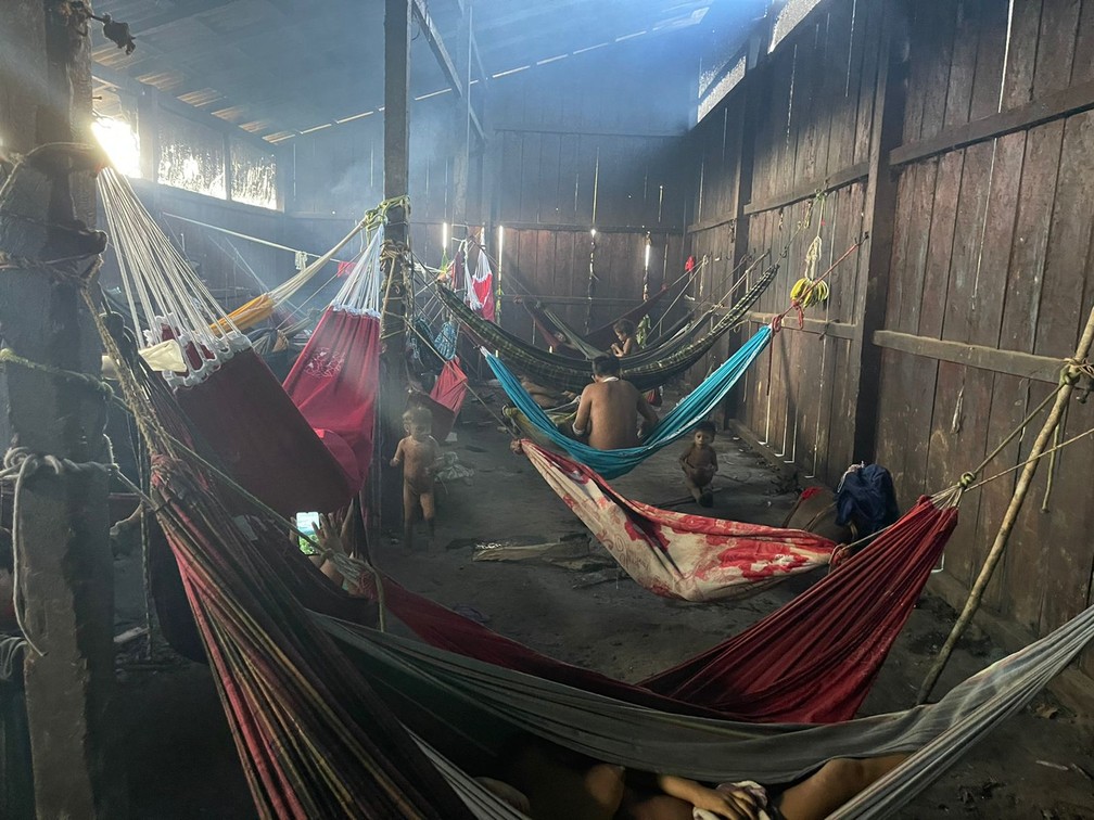 Enfermaria no posto de saúde em Surucucu, referência na Terra Yanomami — Foto: Divulgação/Condisi-Y