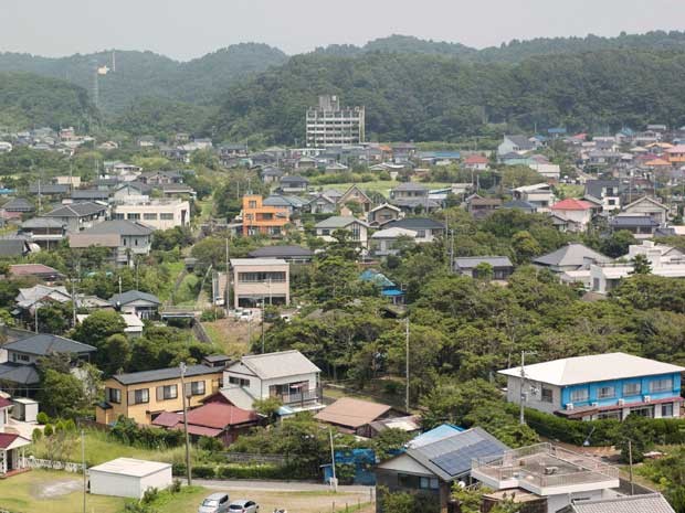 Vista geral de Onjuku, um dos municípios que podem perder mais da metade da população até 2040. (Foto: Ewerthon Tobace / BBC Brasil)
