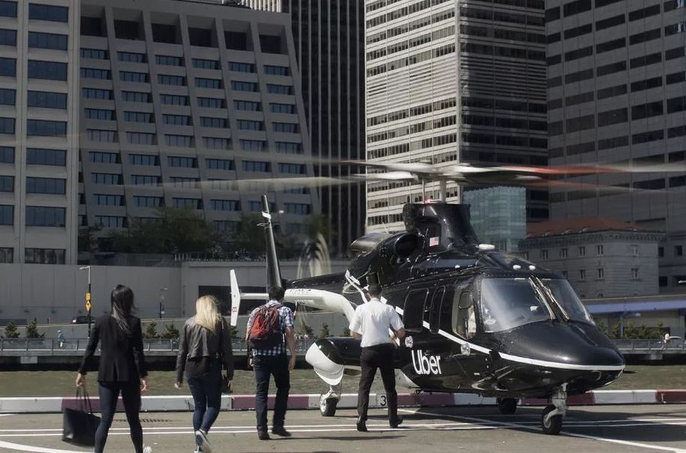 Uber vai disponibilizar corridas de helicóptero — Foto: Divulgação/Uber