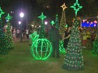 Decoração de Natal encanta turistas e moradores de Poços de Caldas, MG