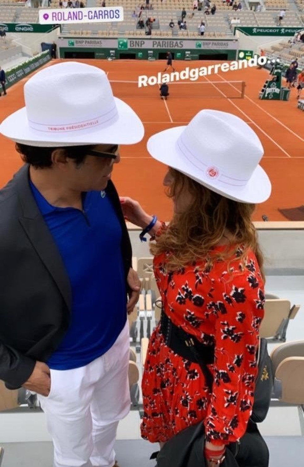 Foto de Raí em Roland Garros virou centro de polêmica: diretor também tinha Daniel Alves como um dos objetivos na viagem — Foto: Reprodução/Instagram