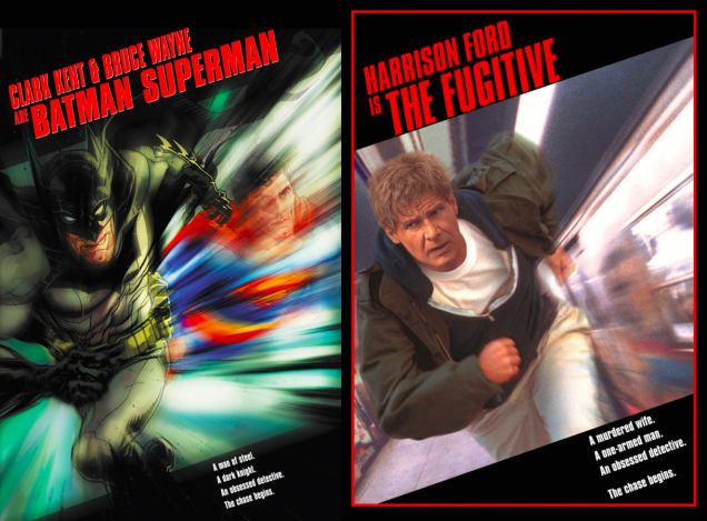 Batman e Super-Homem correm como Harrison Ford em 'O Fugitivo' (Foto: Divulgação)