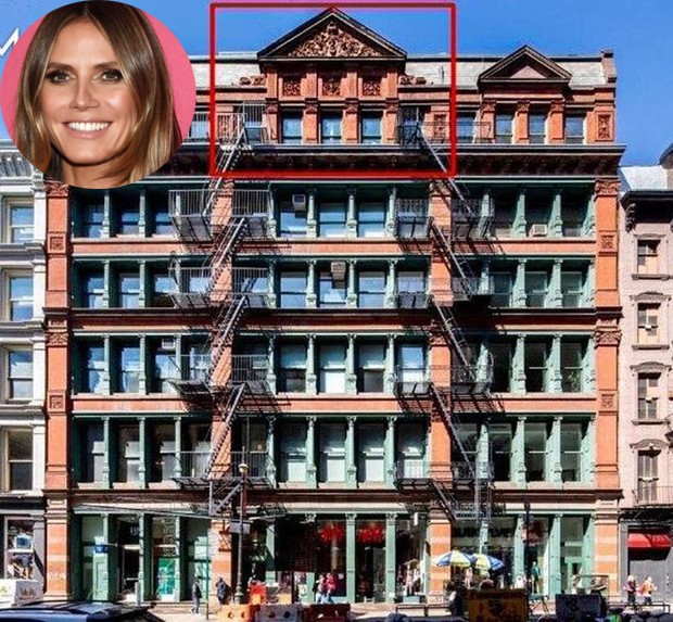 Loft de Heidi Klum fica na cobertura de um histórico edifício em Nova York (Foto: Divulgação / Compass)
