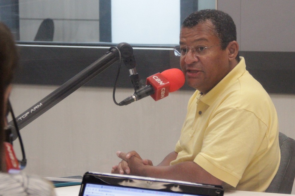 Nilvan Ferreira (MDB) em rodada de entrevistas da CBN com candidatos do 2º turno das Eleições 2020 em João Pessoa — Foto: Krys Carneiro/G1