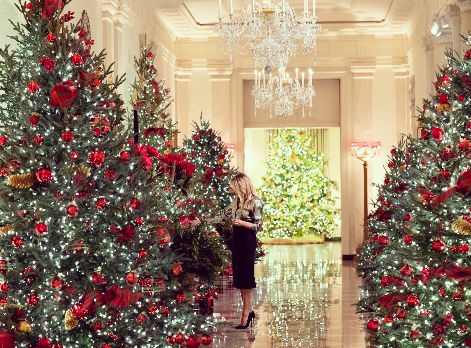 Decoração natalina da Casa Branca (Foto: Reprodução: Twitter)