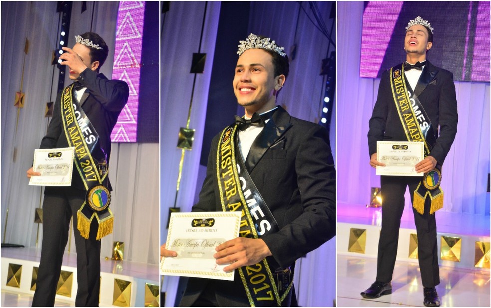 Wellington Ruan Tourinho foi eleito Mister Amapá 2017 (Foto: Fabiana Figueiredo/G1)
