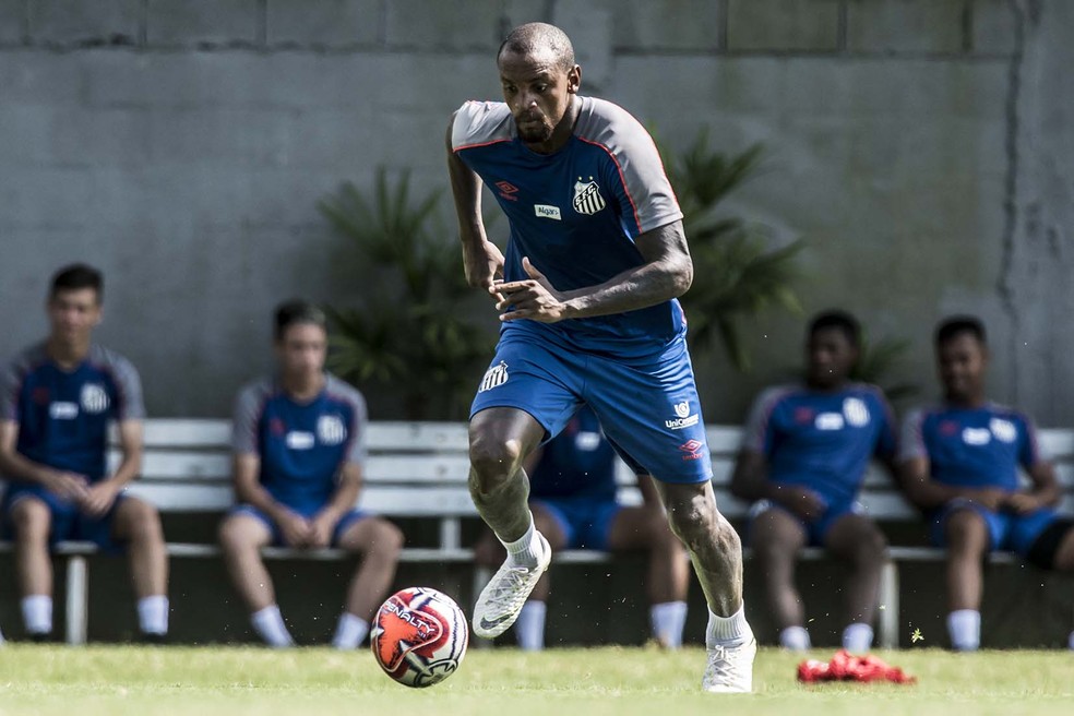 Cleber não foi utilizado pelo Santos em 2019 — Foto: Ivan Storti/Santos FC