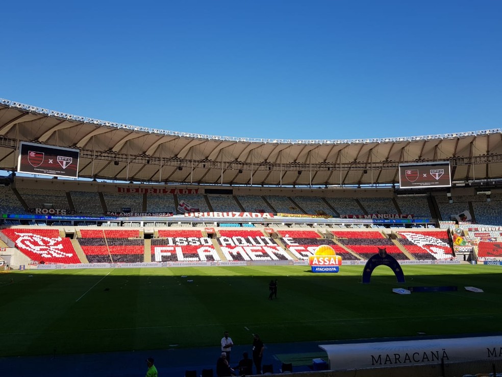 Maracan&atilde; vazio no Flamengo x S&atilde;o Paulo &mdash; Foto: Fred Huber
