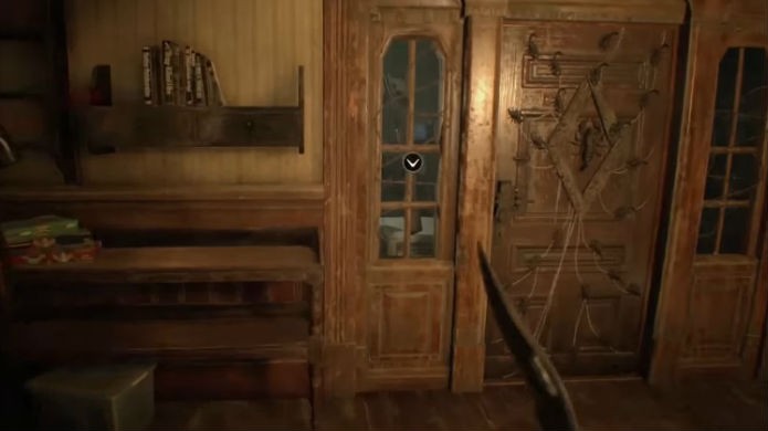Resident Evil 7: abra a porta com o símbolo de escorpião (Foto: Reprodução/Thomas Schulze)