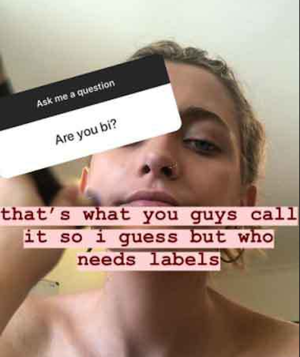 A declaração de Paris Jackson falando sobre sua orientação sexual (Foto: Instagram)