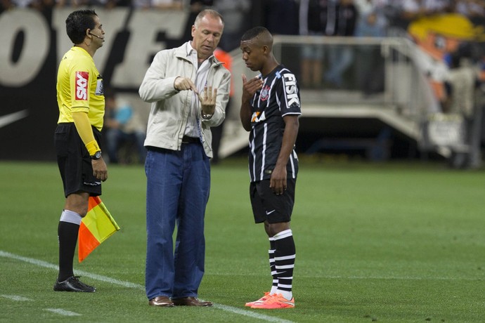 Mano Menezes e Malcom, Corinthians x Santos, Arena Corinthians (Foto: Daniel Augusto Jr/Ag. Corinthians)