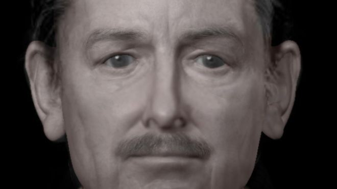BBC: Reconstrução facial do homem que foi morto em 1991 (Foto: Divulgação/BBC)