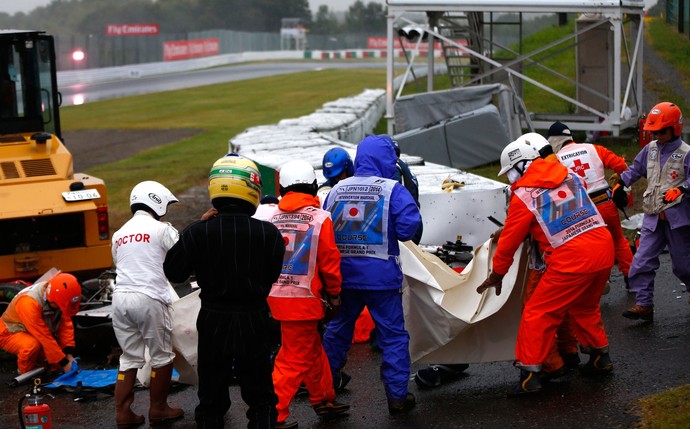 Acidente de Jules Bianchi no GP do Japão (Foto: Getty Images)