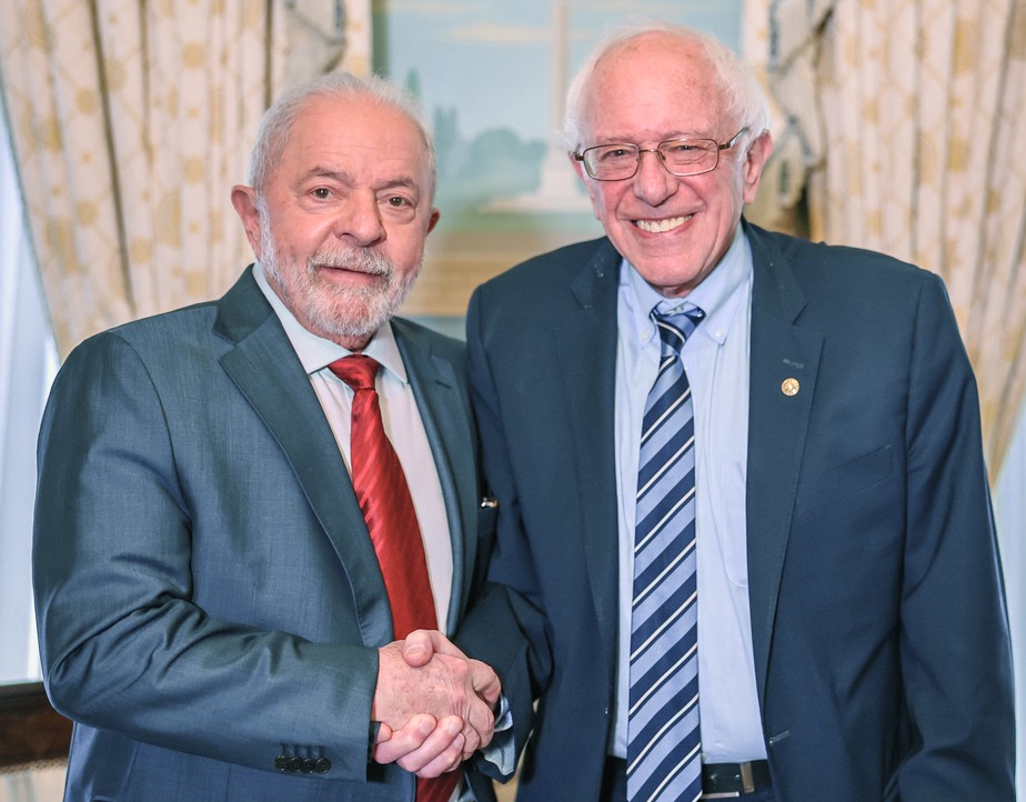 Lula e o senador americano Bernie Sanders