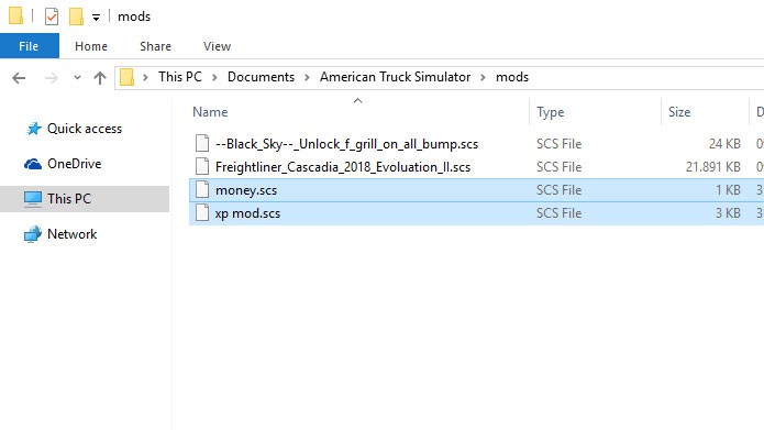 Coloque os mods na pasta C:\Meus Documentos\American Truck Simulator\mods (Foto: Reprodução/Tais Carvalho)
