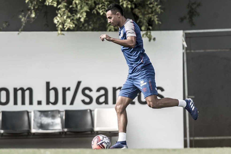 Guilherme Nunes é outro que treina separado no Santos — Foto: Ivan Storti/Santos FC