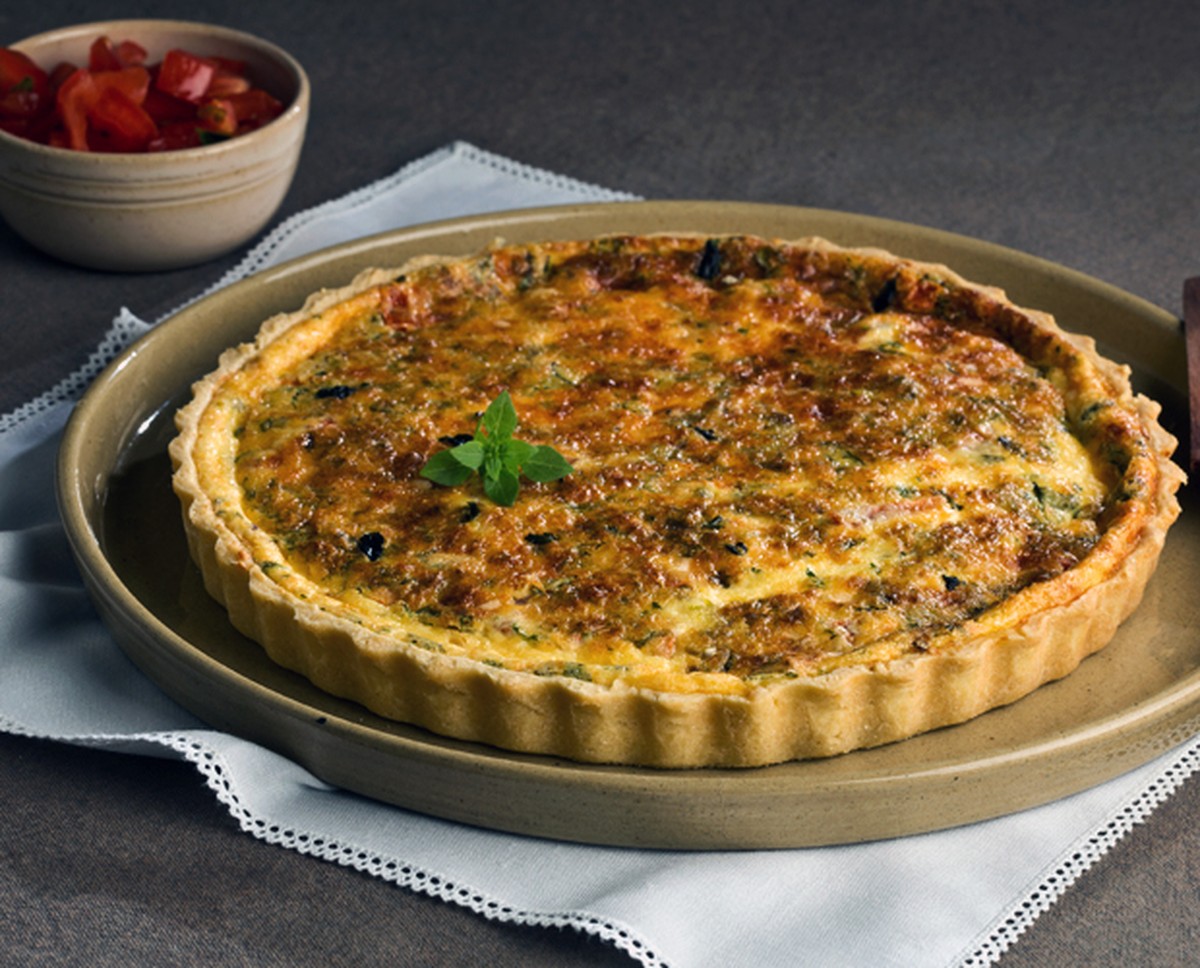 Quiche de Queijo Branco e Alho Poró Receitas